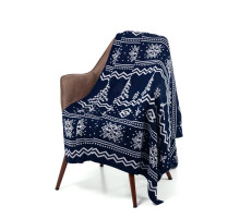 Плед Elnik, синий с молочно-белым