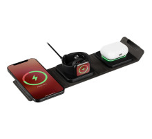 Складная станция беспроводной зарядки triFlex, черная