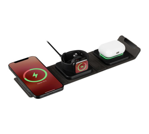 Складная станция беспроводной зарядки triFlex, черная