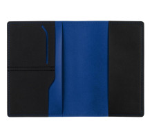 Обложка для паспорта Multimo, черная с синим