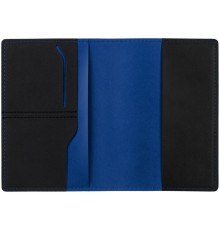 Обложка для паспорта Multimo, черная с синим