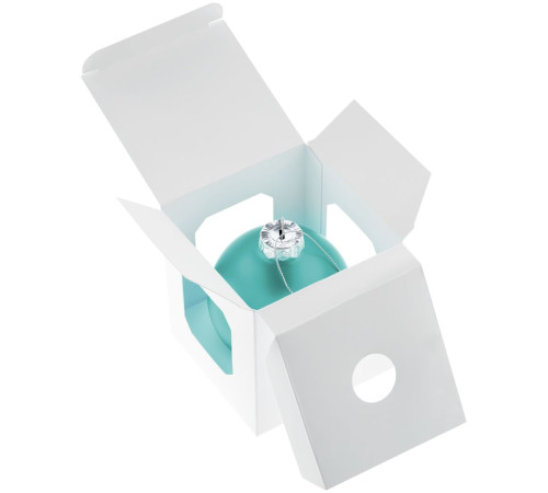 Елочный шар Finery Matt, 8 см, матовый бирюзовый