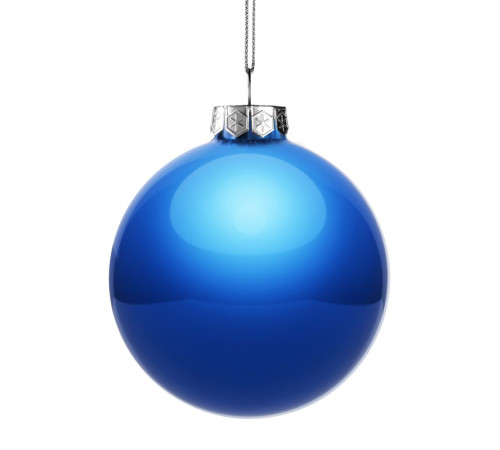 Елочный шар Finery Gloss, 10 см, глянцевый синий