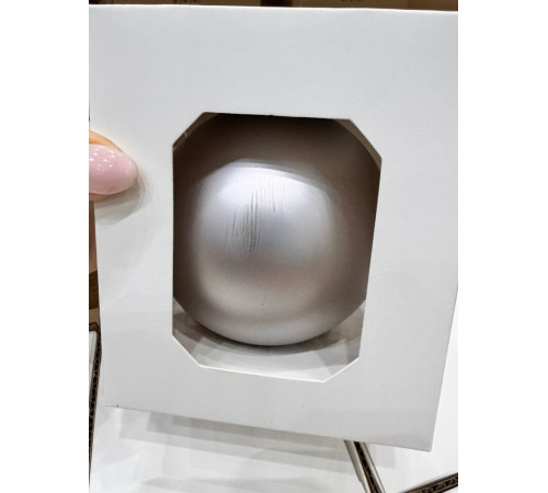 Оформительский шар Finery, 10 см, матовый серебристый