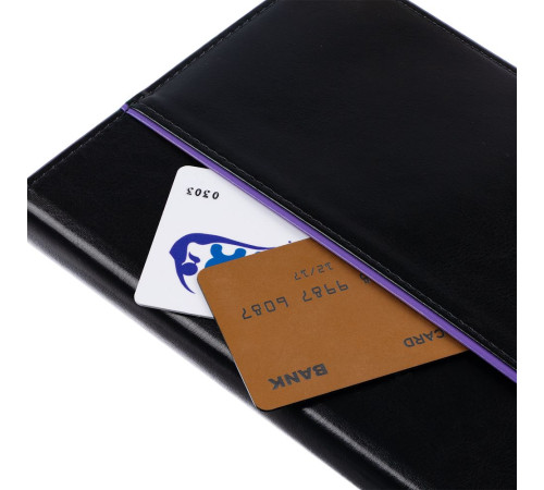 Ежедневник Alanis, недатированный, черный с фиолетовым