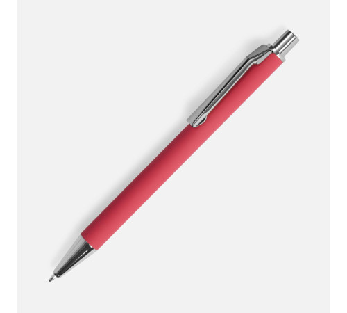 Ручка шариковая Lobby Soft Touch Chrome, красная