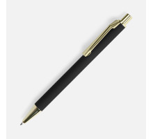 Ручка шариковая Lobby Soft Touch Gold, черная