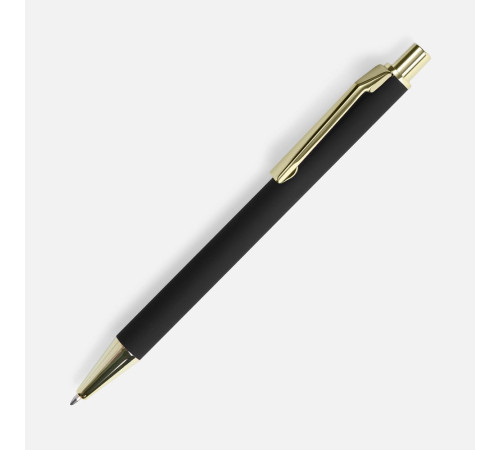 Ручка шариковая Lobby Soft Touch Gold, черная