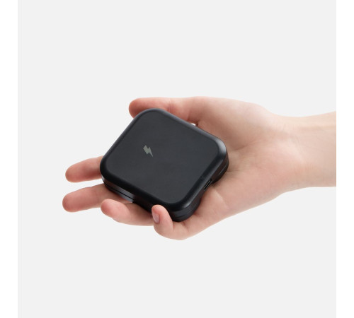 Складная станция беспроводной зарядки Trilogic, черная