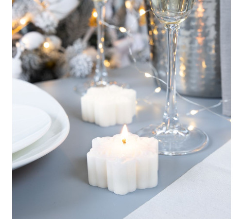 Свеча Snowlight 2, белая, 6 см