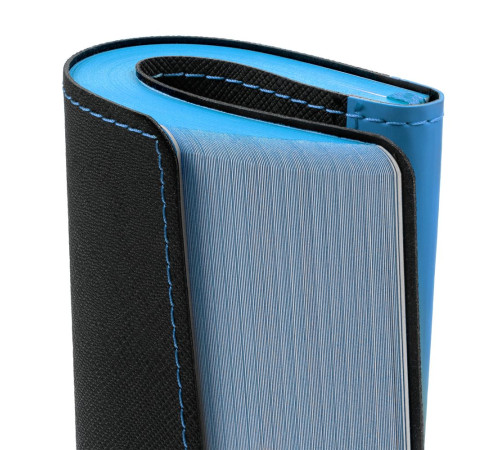 Ежедневник Nice Twice, недатированный, черный с голубым