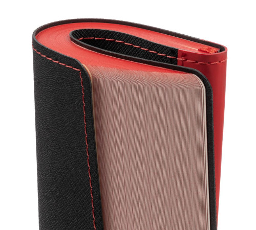 Ежедневник Nice Twice, недатированный, черный с красным