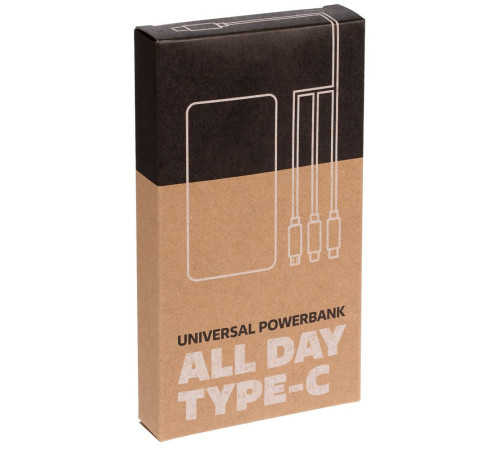 Аккумулятор Uniscend All Day Type-C 10000 мAч, черный