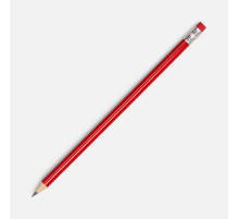 Карандаш простой Hand Friend с ластиком, красный