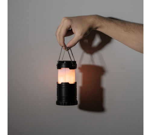 Кемпинговый фонарь с имитацией пламени Lindau Flame, черный