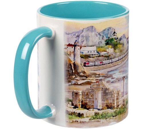 Кружка Promo Plus для сублимационной печати, бирюзовая