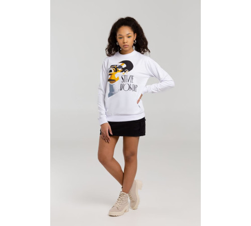 Толстовка «Меламед. Stevie Wonder», белая