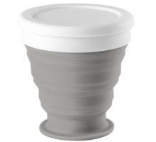 Складной стакан с крышкой Astrada, серый