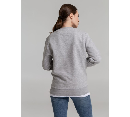 Свитшот унисекс King, серый меланж