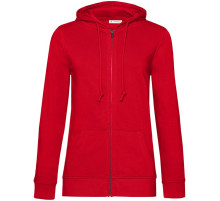 Толстовка на молнии с капюшоном женская BNC Inspire (Organic), красная