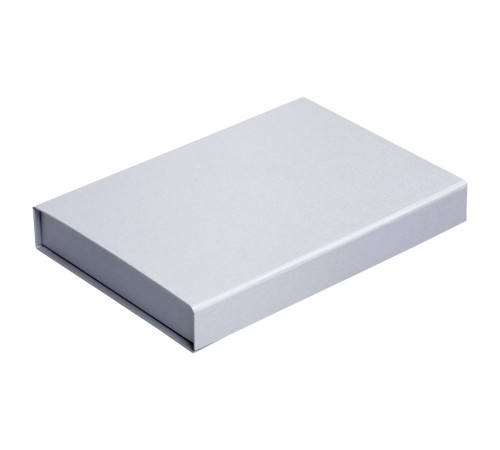 Коробка Silk с ложементом под ежедневник 15х21 см и ручку, ver.2, серая