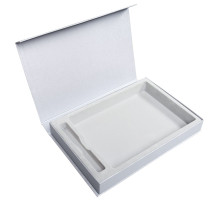 Коробка Silk с ложементом под ежедневник 15х21 см и ручку, ver.2, серая