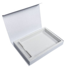 Коробка Silk с ложементом под ежедневник 15х21 см и ручку, ver.2, серая