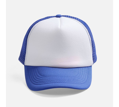 Бейсболка Bubble, синяя с белым