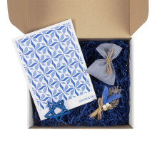 Набор для упаковки подарка Adorno, белый с синим
