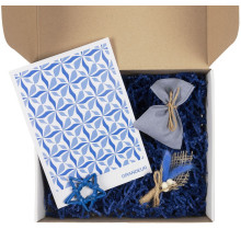 Набор для упаковки подарка Adorno, белый с синим