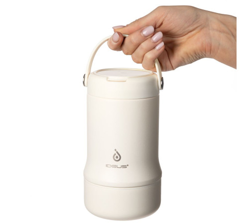 Термос для еды Tabenodo, белый (молочный)