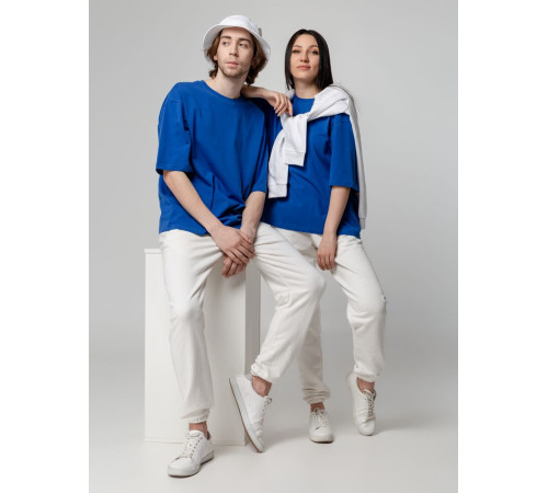 Футболка унисекс оверсайз Street Vibes, ярко-синяя