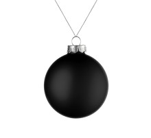 Елочный шар Finery Matt, 8 см, матовый черный