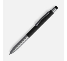 Ручка шариковая Digit Soft Touch со стилусом, черная