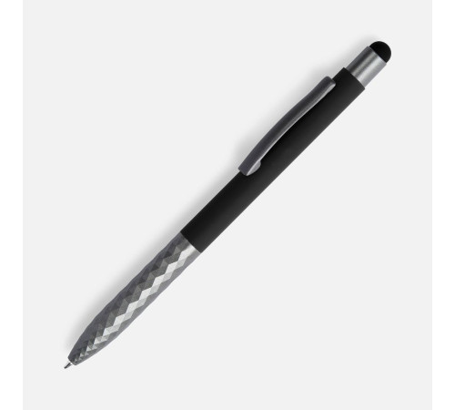 Ручка шариковая Digit Soft Touch со стилусом, черная