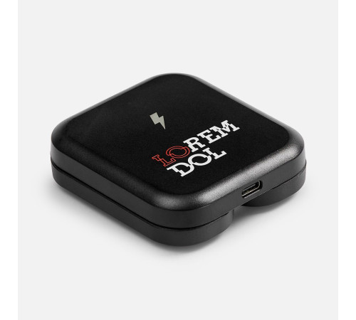 Складная станция беспроводной зарядки Trilogic, черная