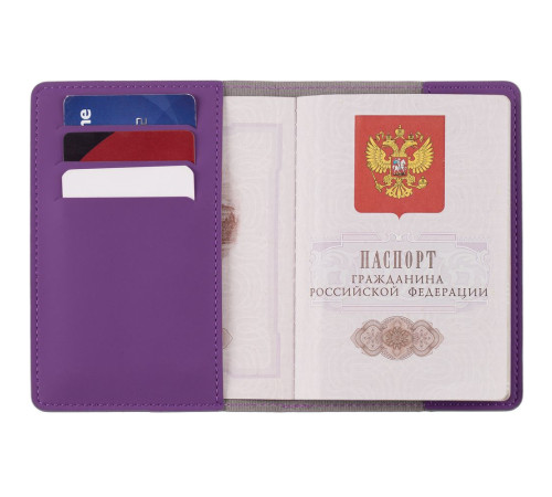 Обложка для паспорта Shall Simple, фиолетовый