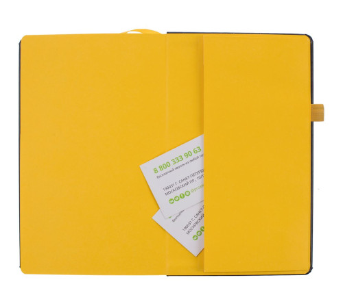 Ежедневник Ton Black, недатированный, черный с желтым