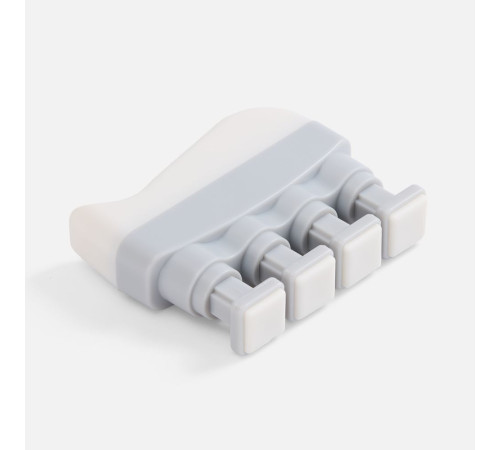 Эспандер кистевой FingerTap, серый с белым