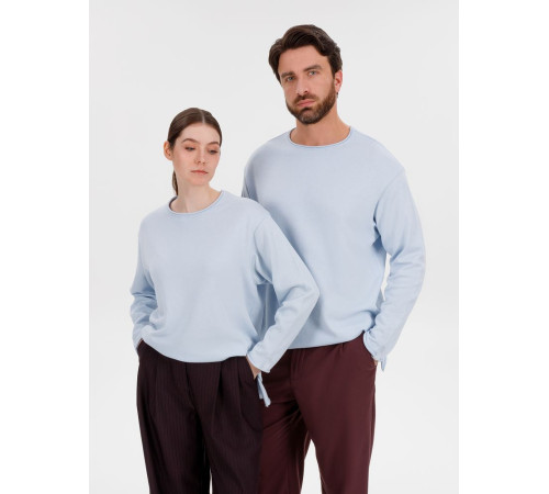 Лонгслив унисекс Siluetti Fuori, светло-голубой