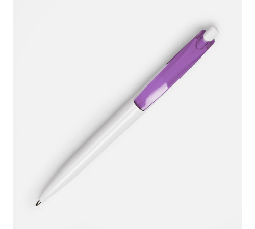 Ручка шариковая Bento, белая с фиолетовым