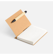 Мини-блокнот Eco Light с ручкой с черными элементами, ver.2