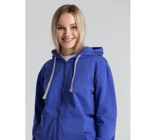 Толстовка на молнии с капюшоном Unit Siverga , ярко-синяя