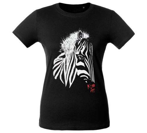 Футболка женская «Арт-рокстар. Kiss Me», черная