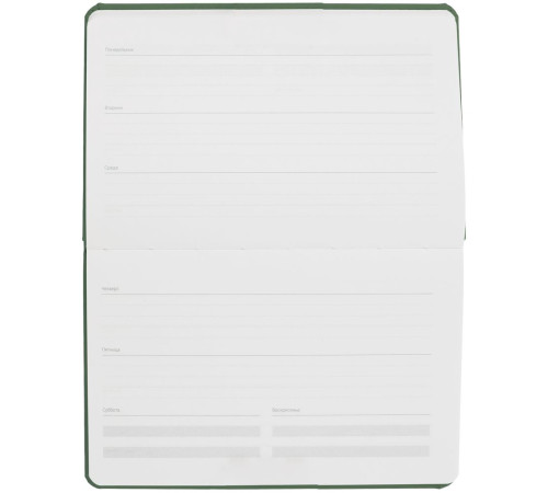 Еженедельник Urban, недатированный, зеленый