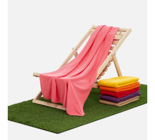 Флисовый плед Warm&Peace, розовый (коралловый)