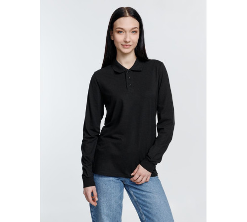 Рубашка поло с длинным рукавом Prime LSL, черная