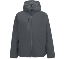 Куртка софтшелл с капюшоном мужская Falcon Men, темно-серая