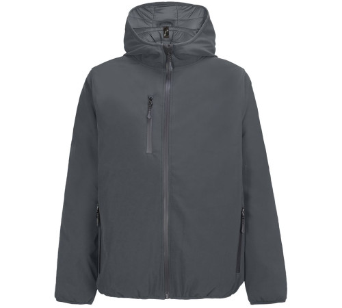 Куртка софтшелл с капюшоном мужская Falcon Men, темно-серая
