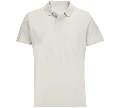 Рубашка поло унисекс Pulse, молочно-белая